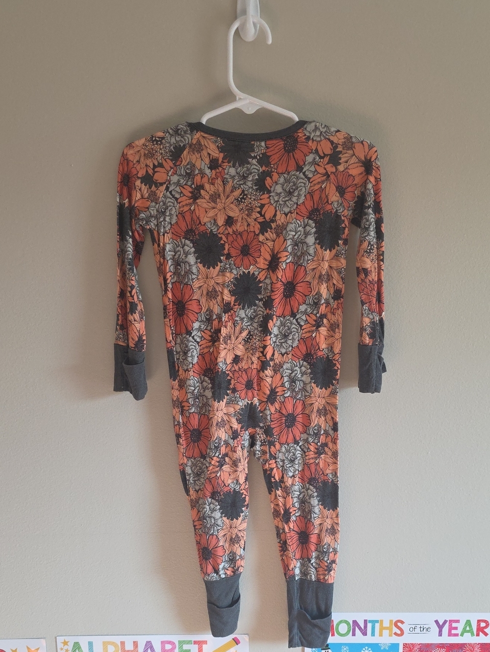 Little One Shop- Rust Floral Sleeper - Picture 2 of 2